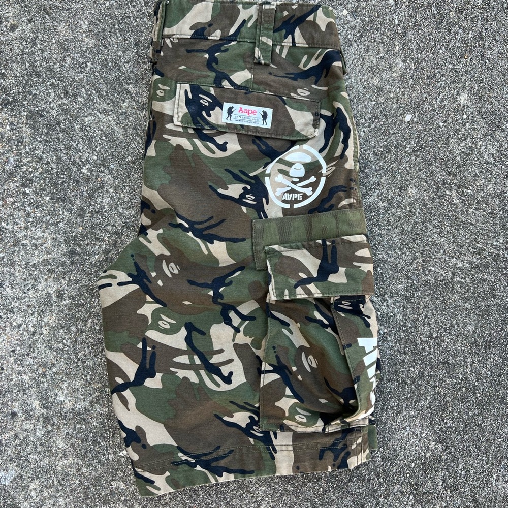 Aape By Bathing Aape Camo Cargo Shorts